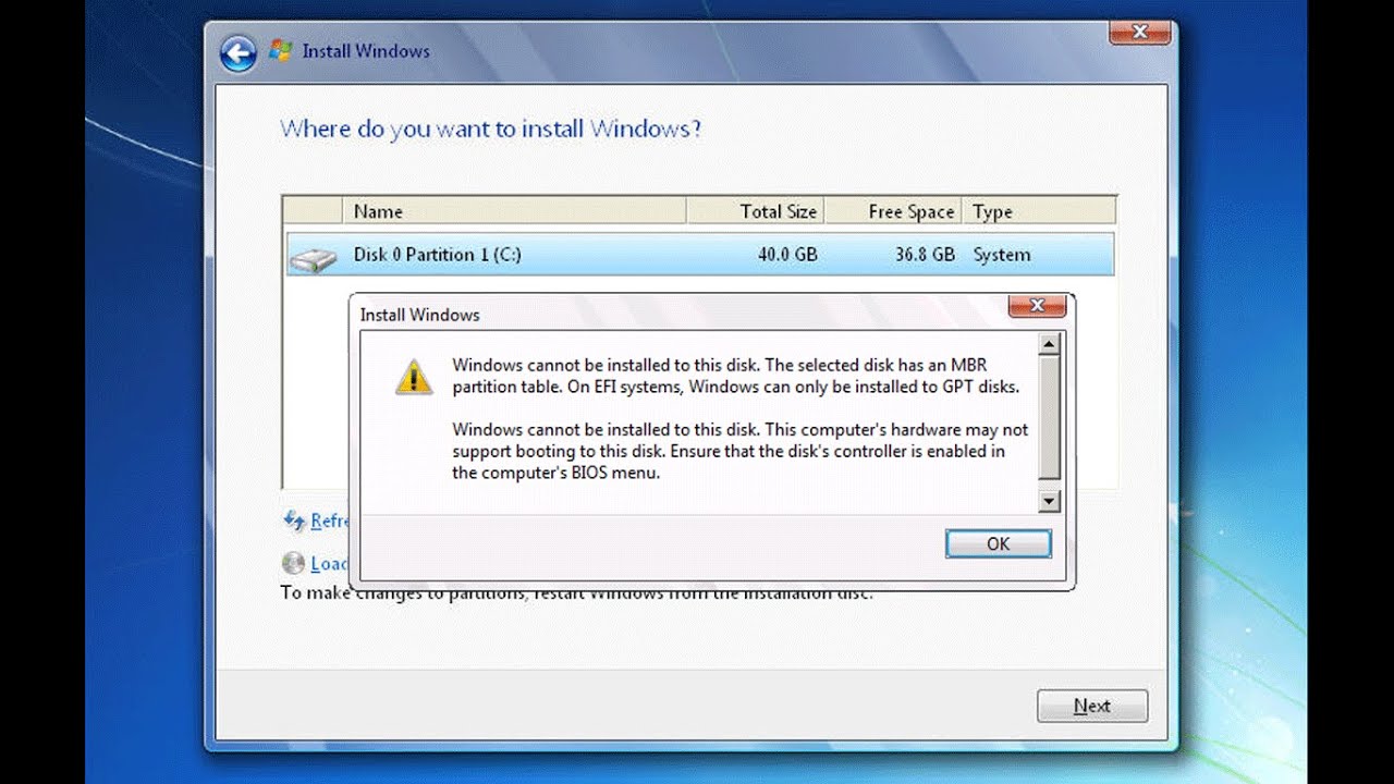 commdlg.dll could not be installed windows 7